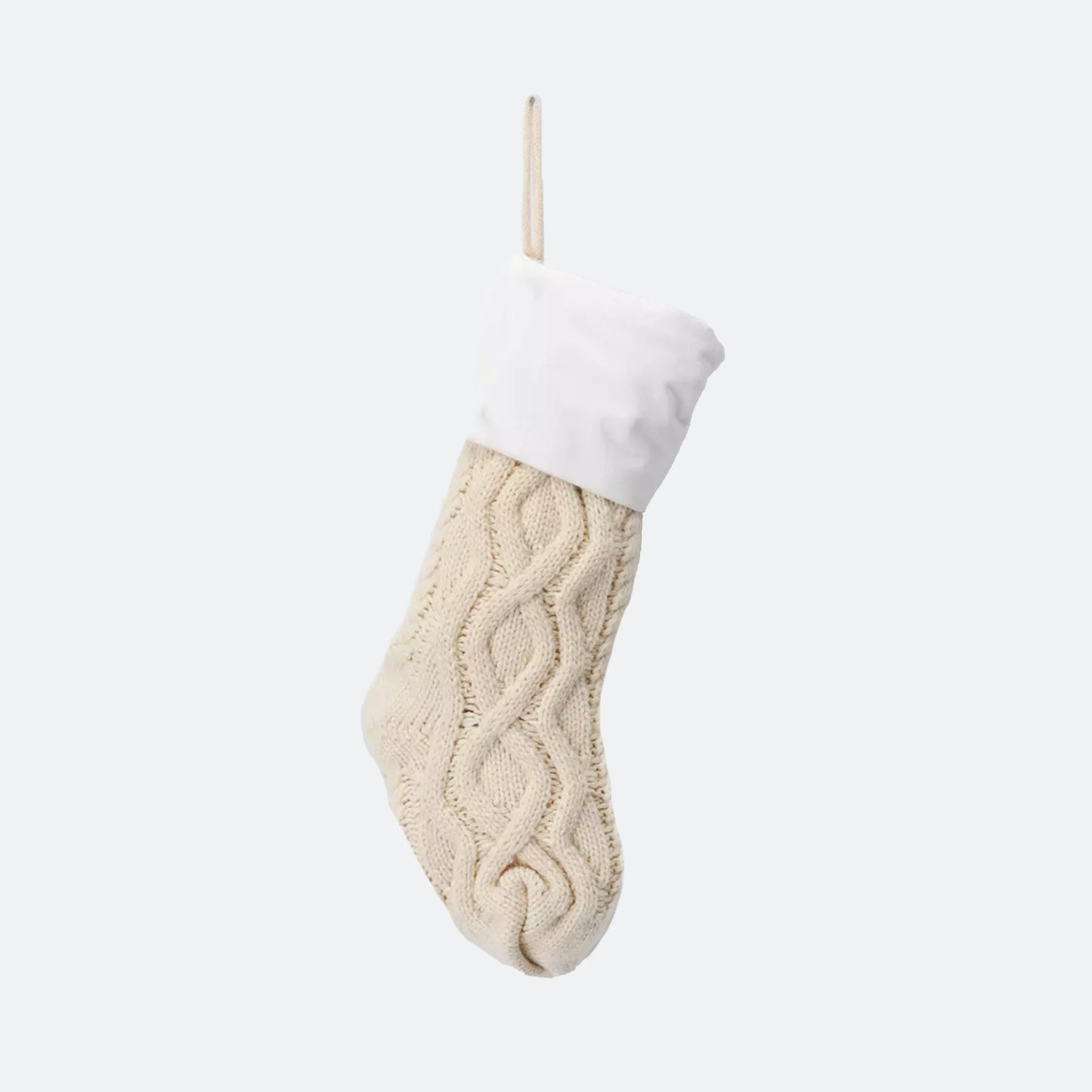 Beige Julestrømpe