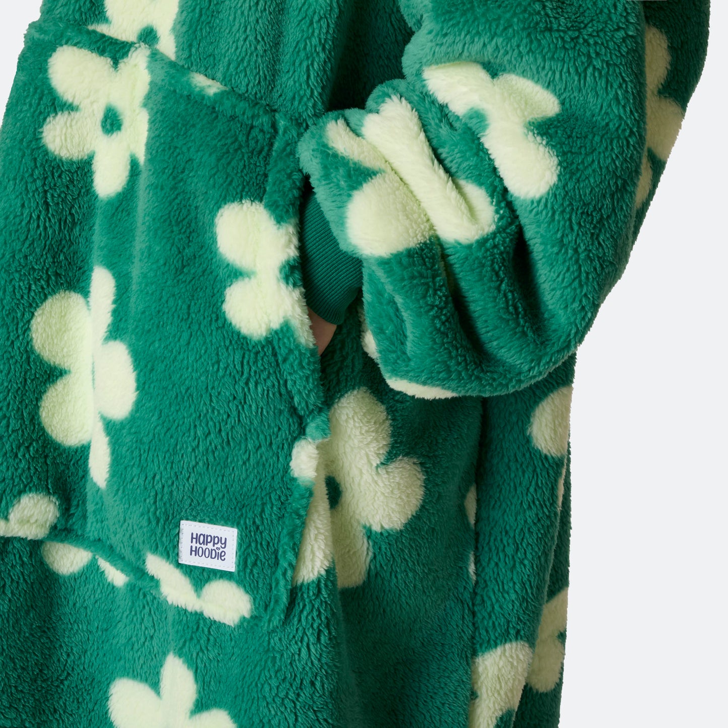 Blomster Grønn Teddy HappyHoodie