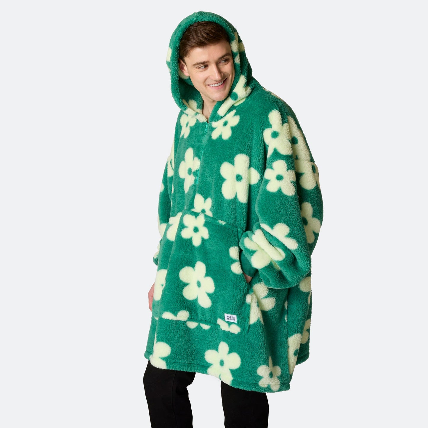 Blomster Grønn Teddy HappyHoodie