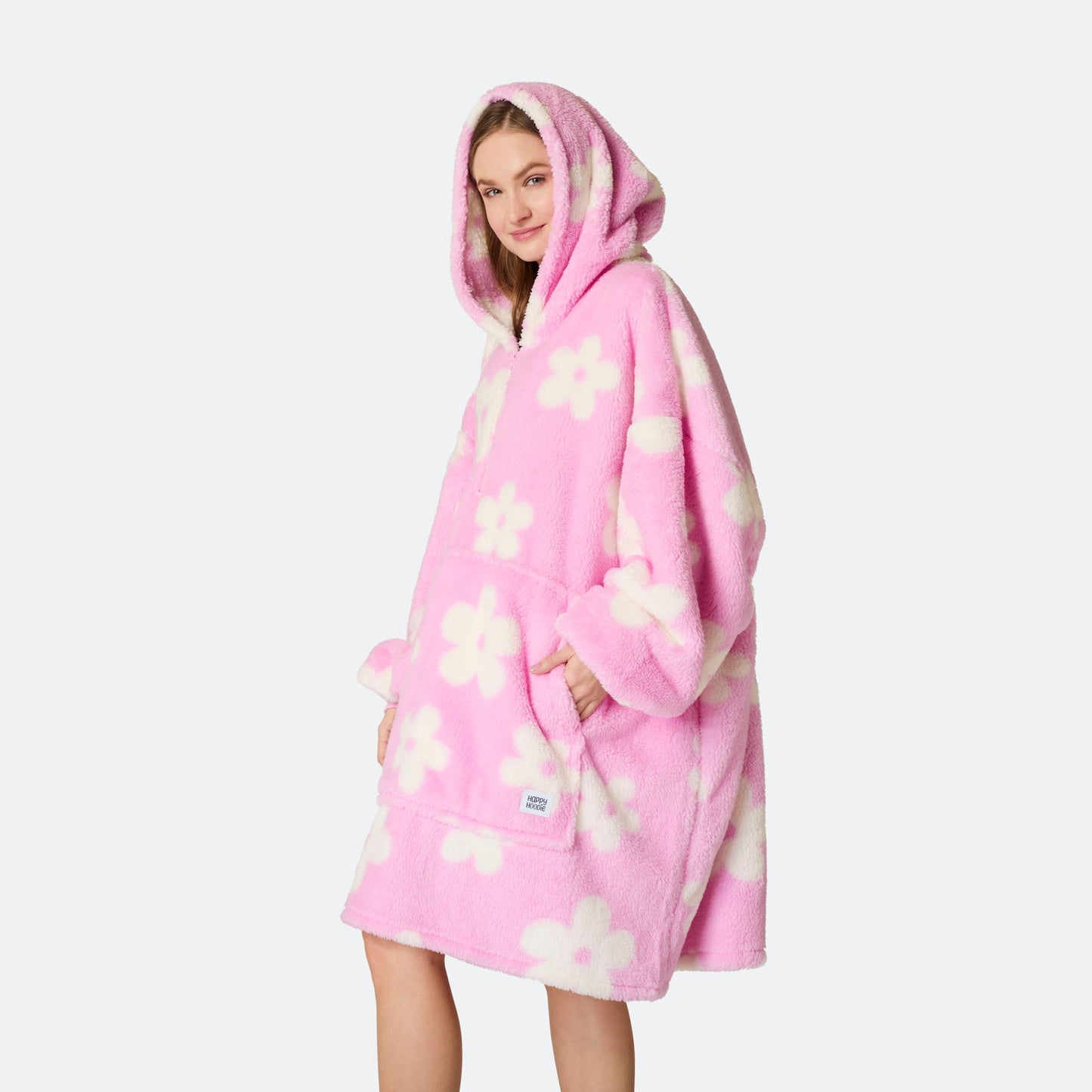 Blomster Rosa Teddy HappyHoodie