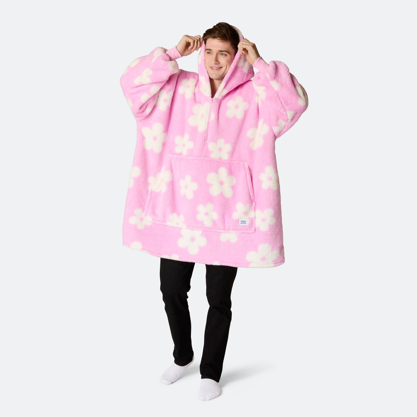 Blomster Rosa Teddy HappyHoodie