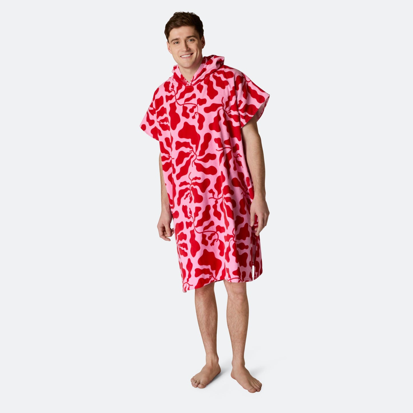 Mønstret Rosa Badeponcho