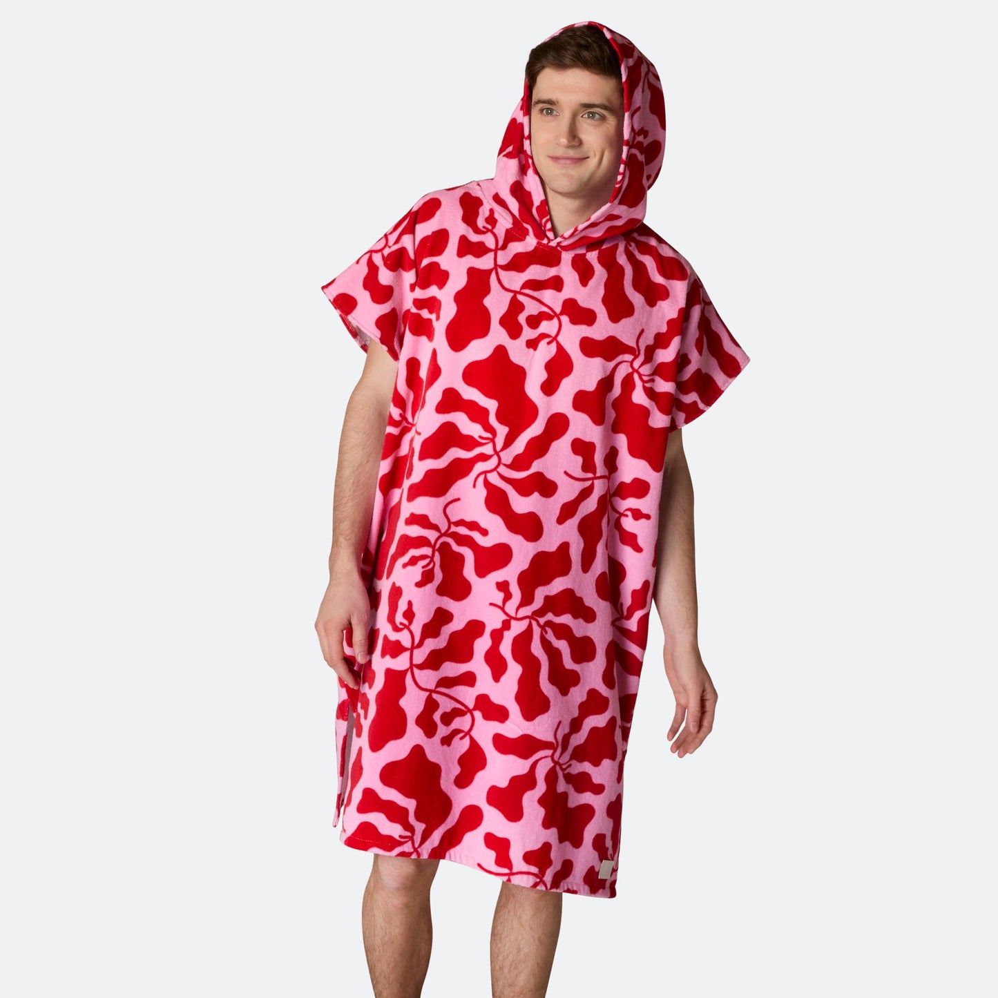 Mønstret Rosa Badeponcho