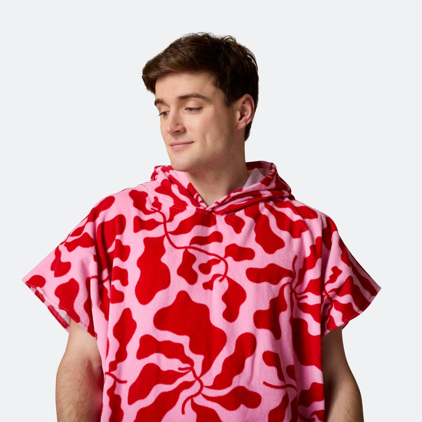 Mønstret Rosa Badeponcho