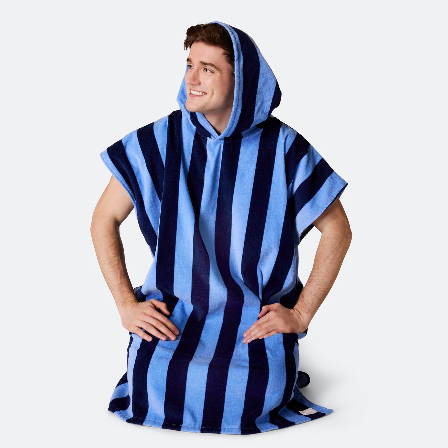 Stripete Blå Badeponcho