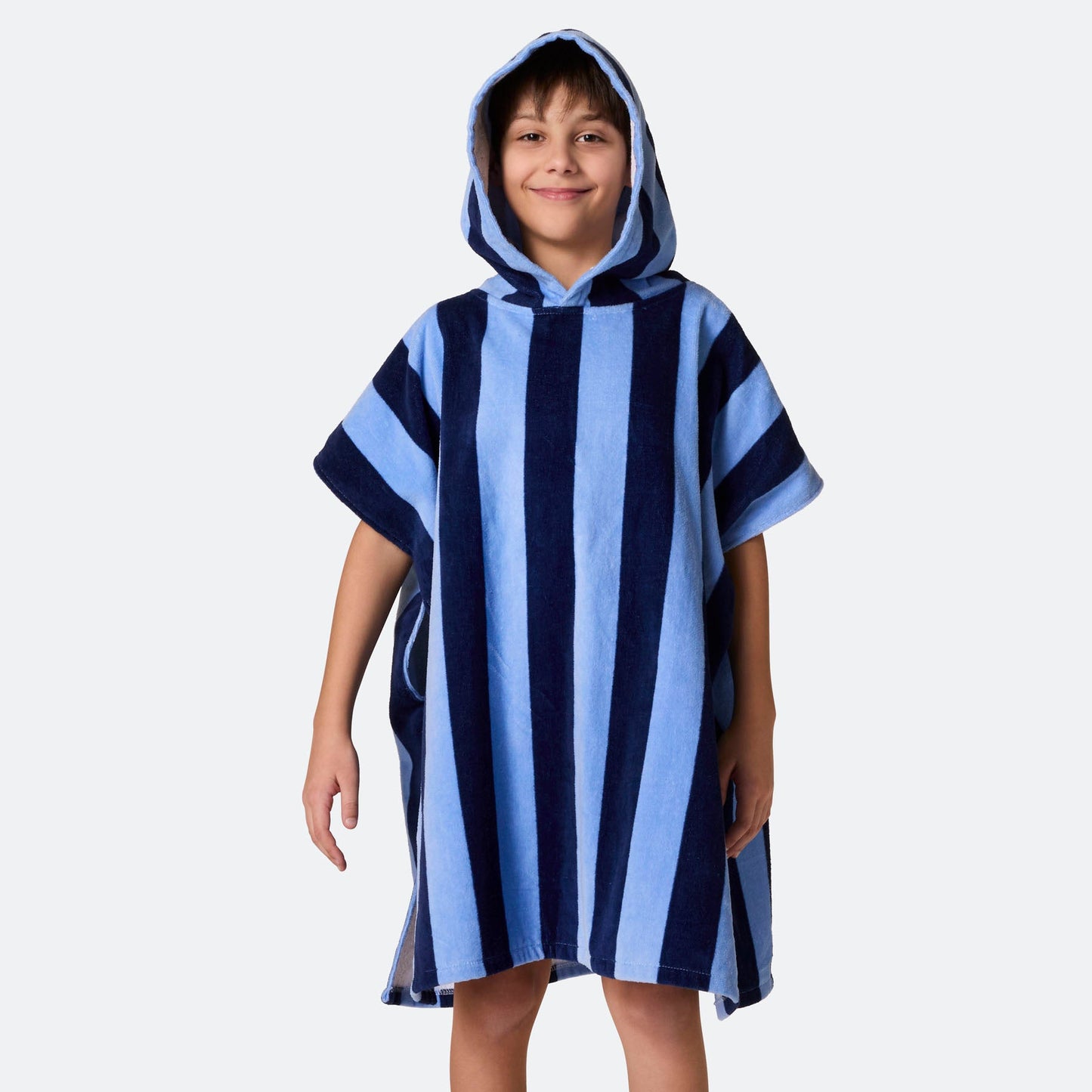 Stripete Blå Badeponcho Barn