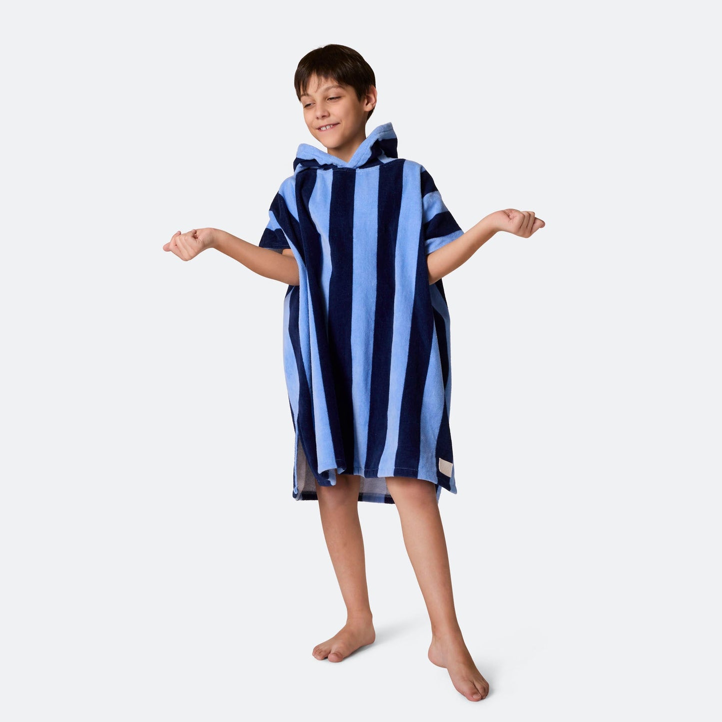 Stripete Blå Badeponcho Barn