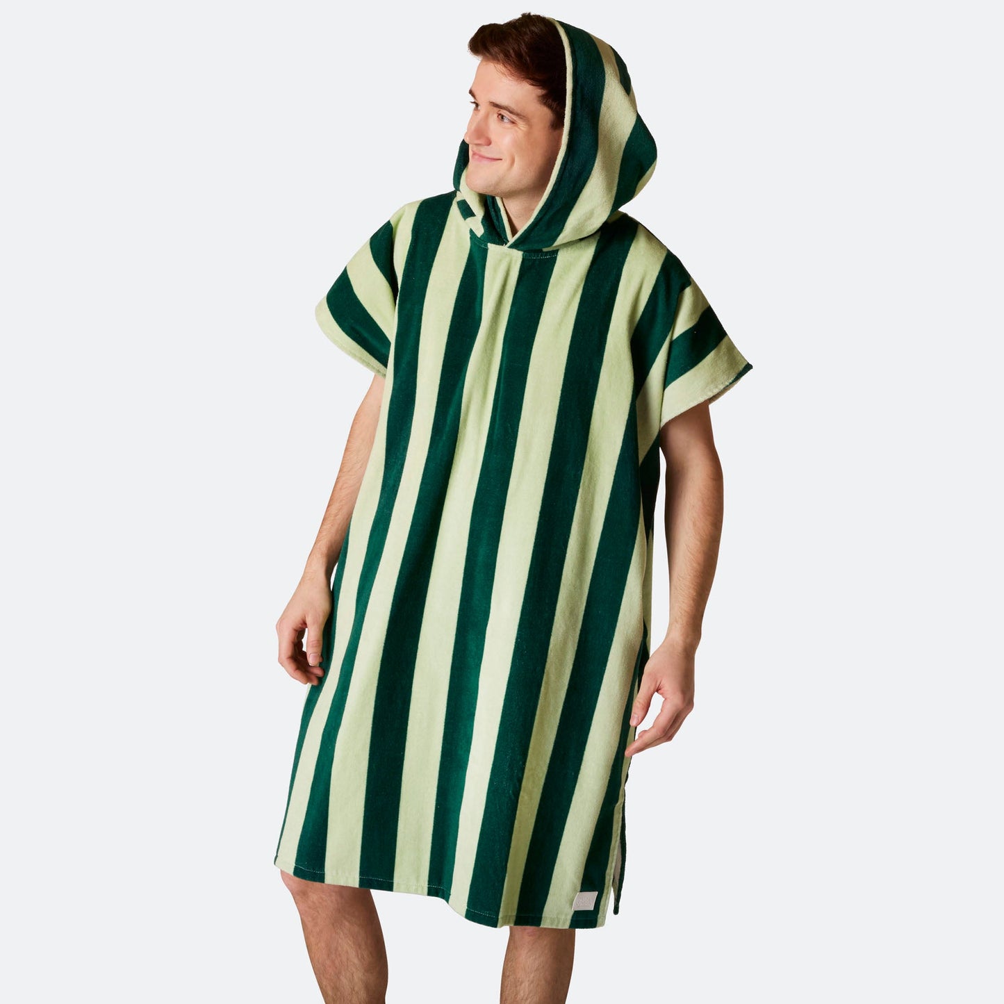 Stripete Grønn Badeponcho