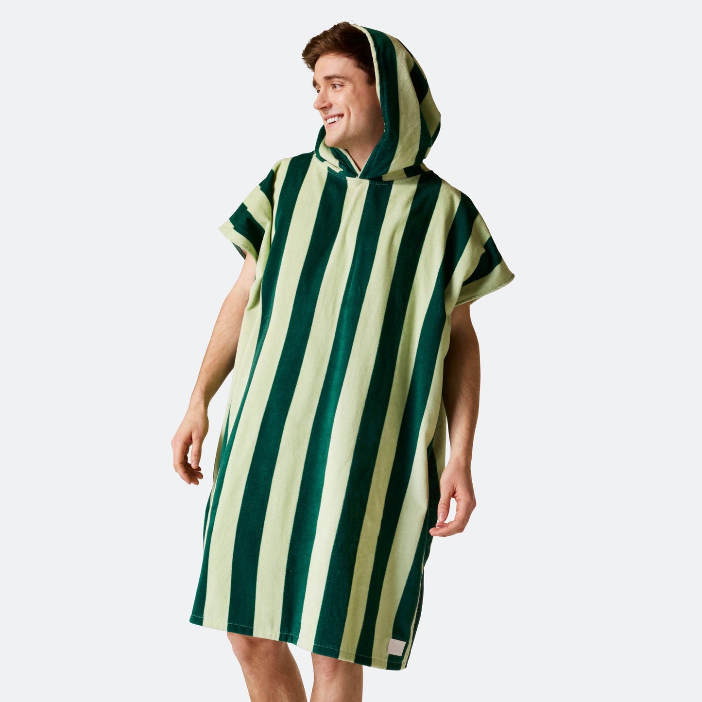 Stripete Grønn Badeponcho