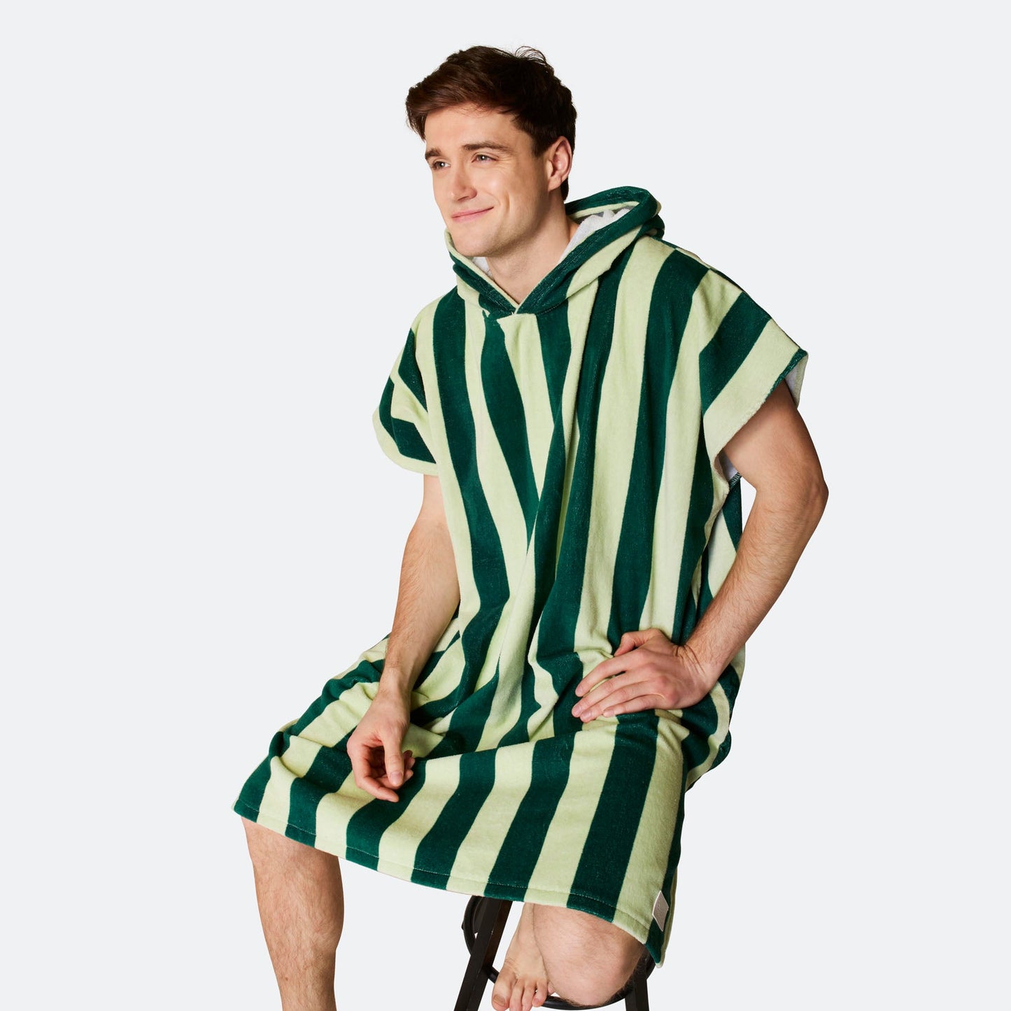 Stripete Grønn Badeponcho