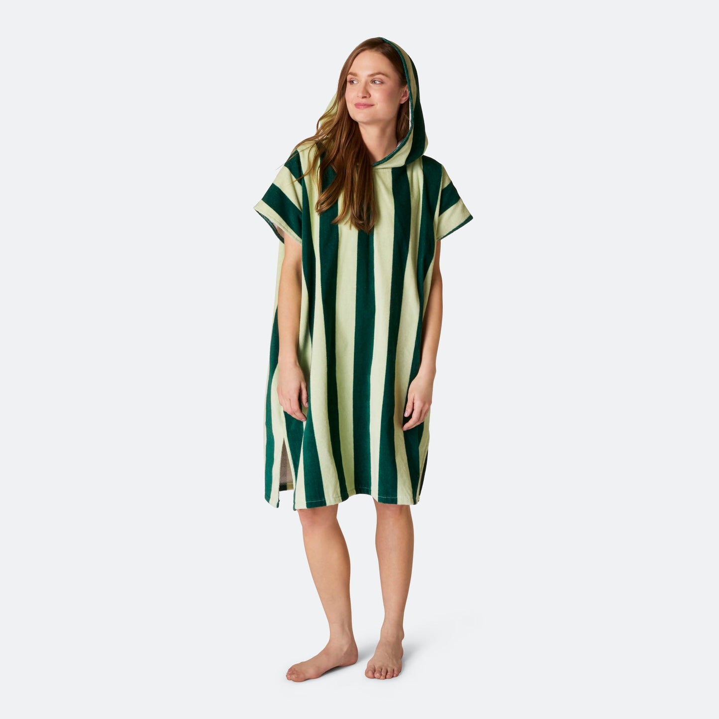 Stripete Grønn Badeponcho