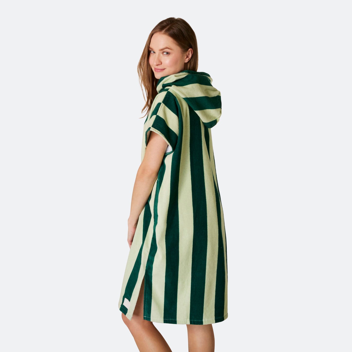Stripete Grønn Badeponcho