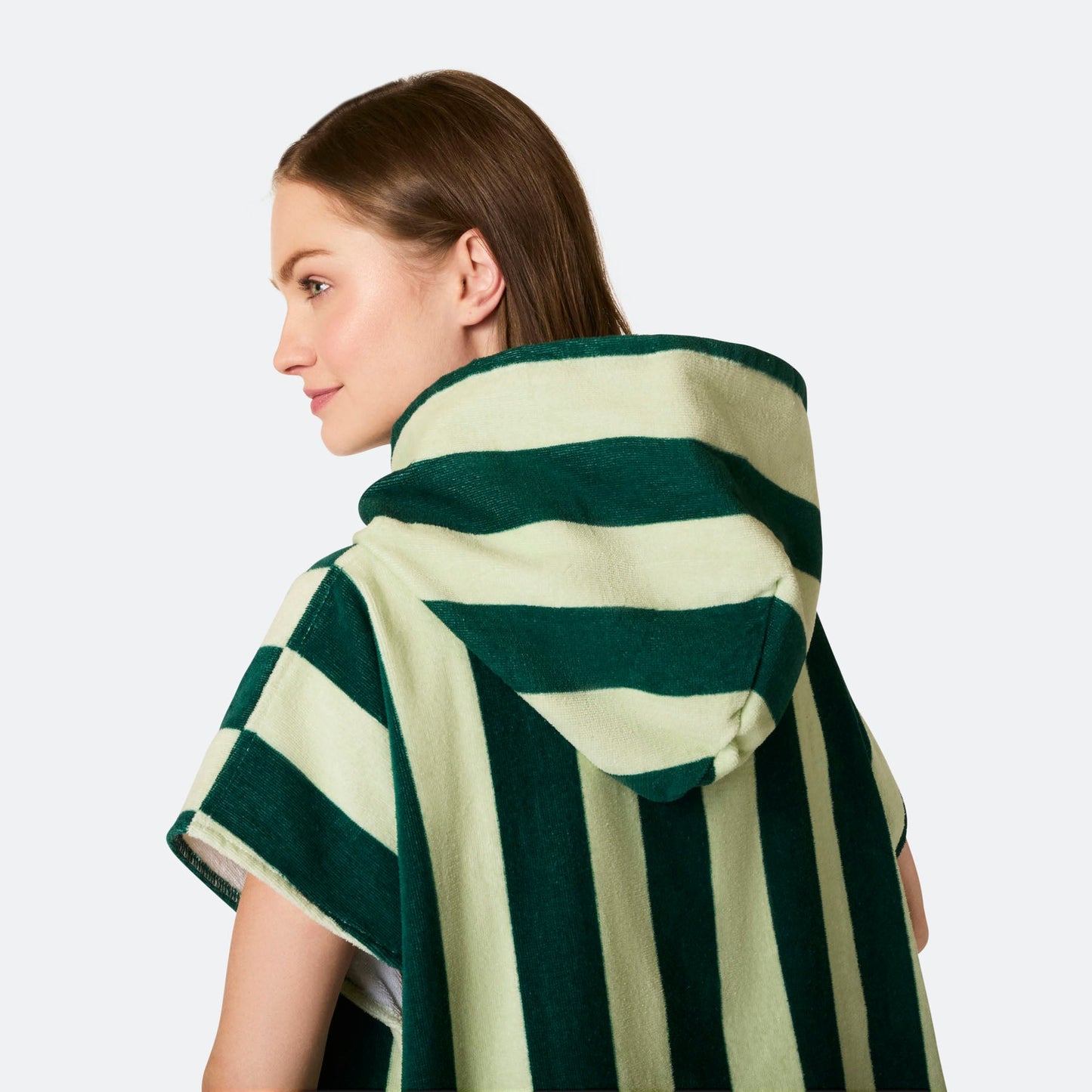 Stripete Grønn Badeponcho