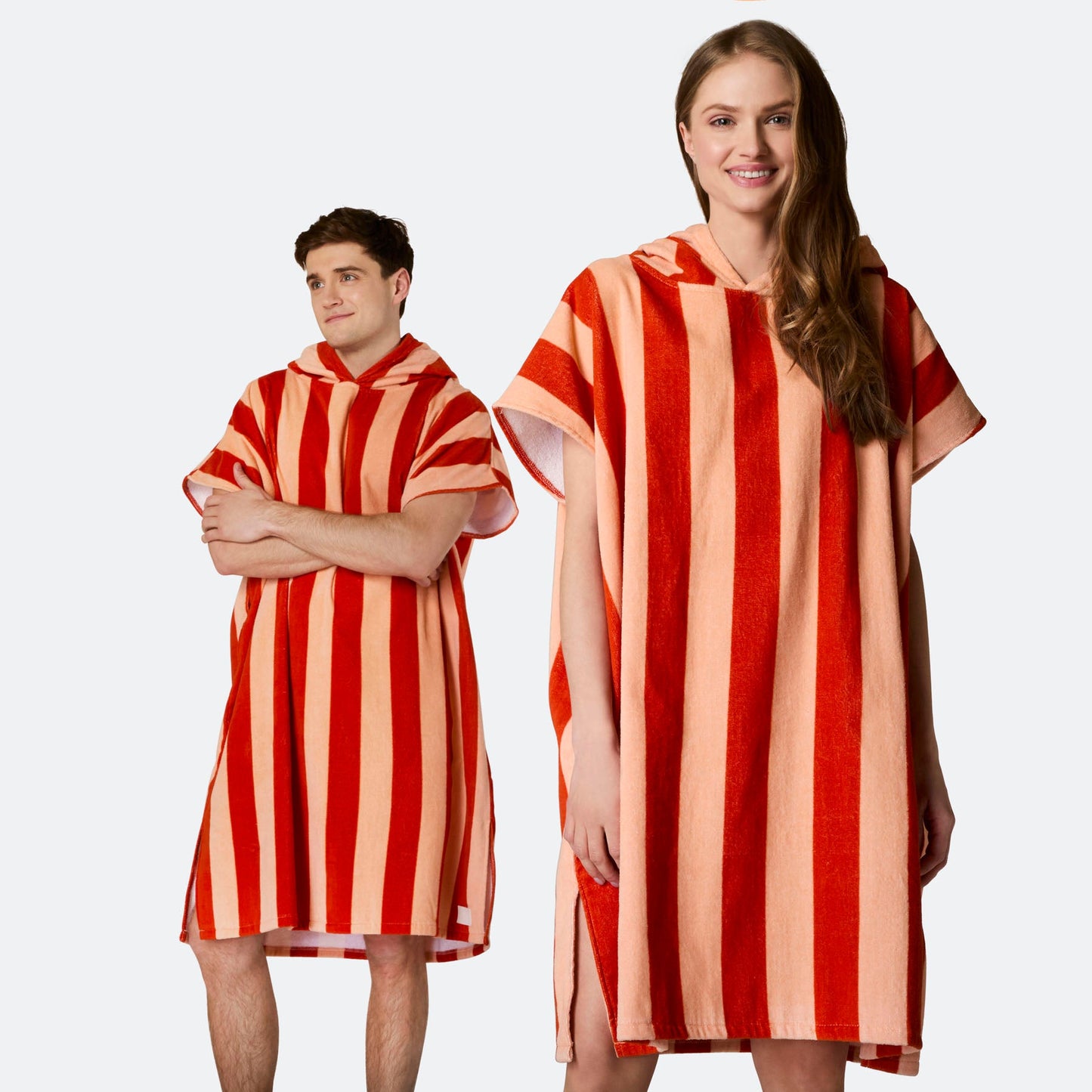 Stripete Rød Badeponcho