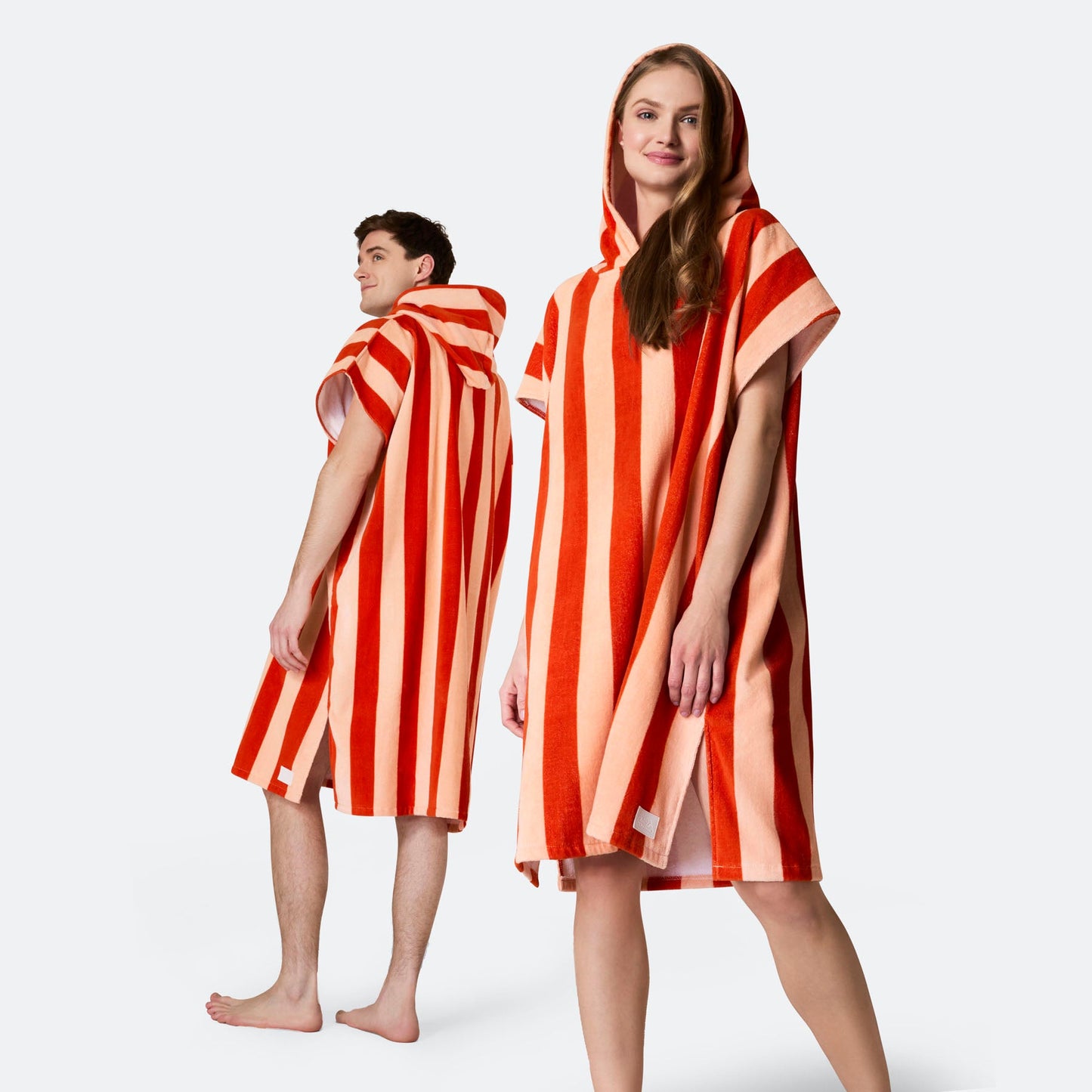 Stripete Rød Badeponcho