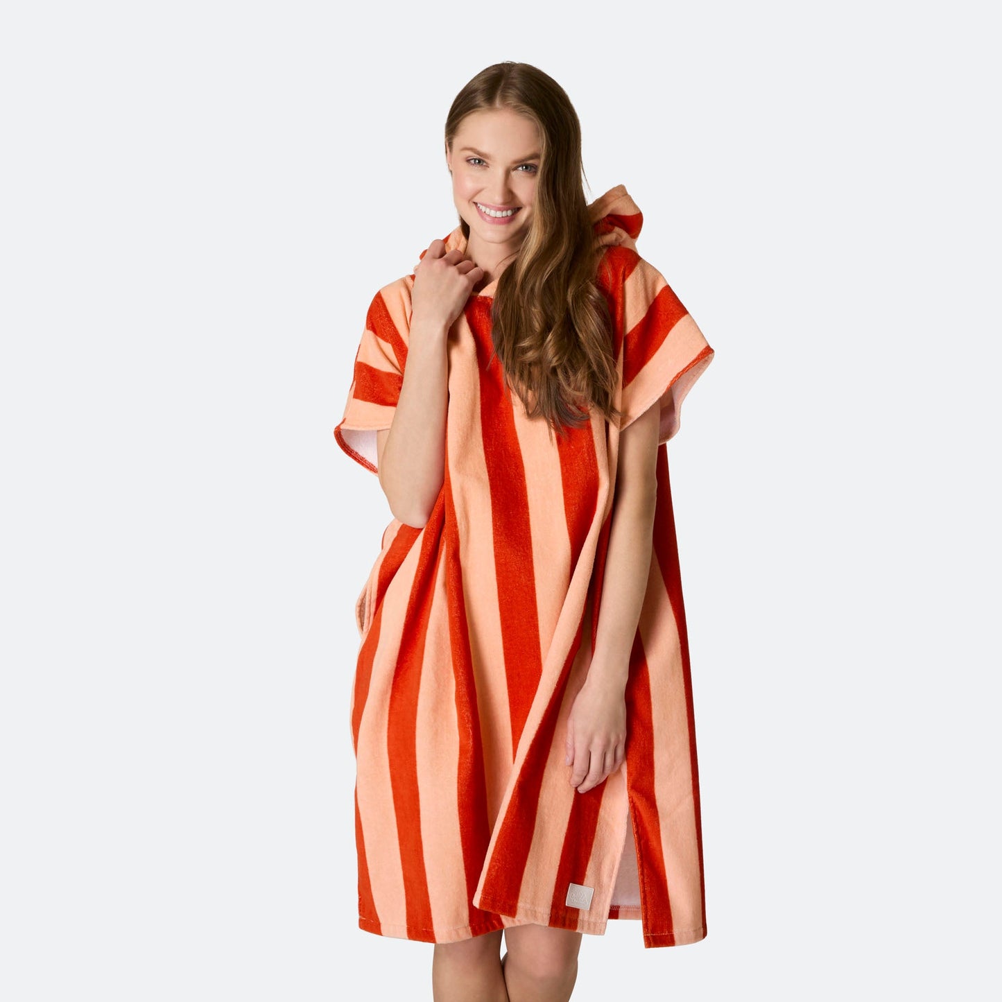 Stripete Rød Badeponcho