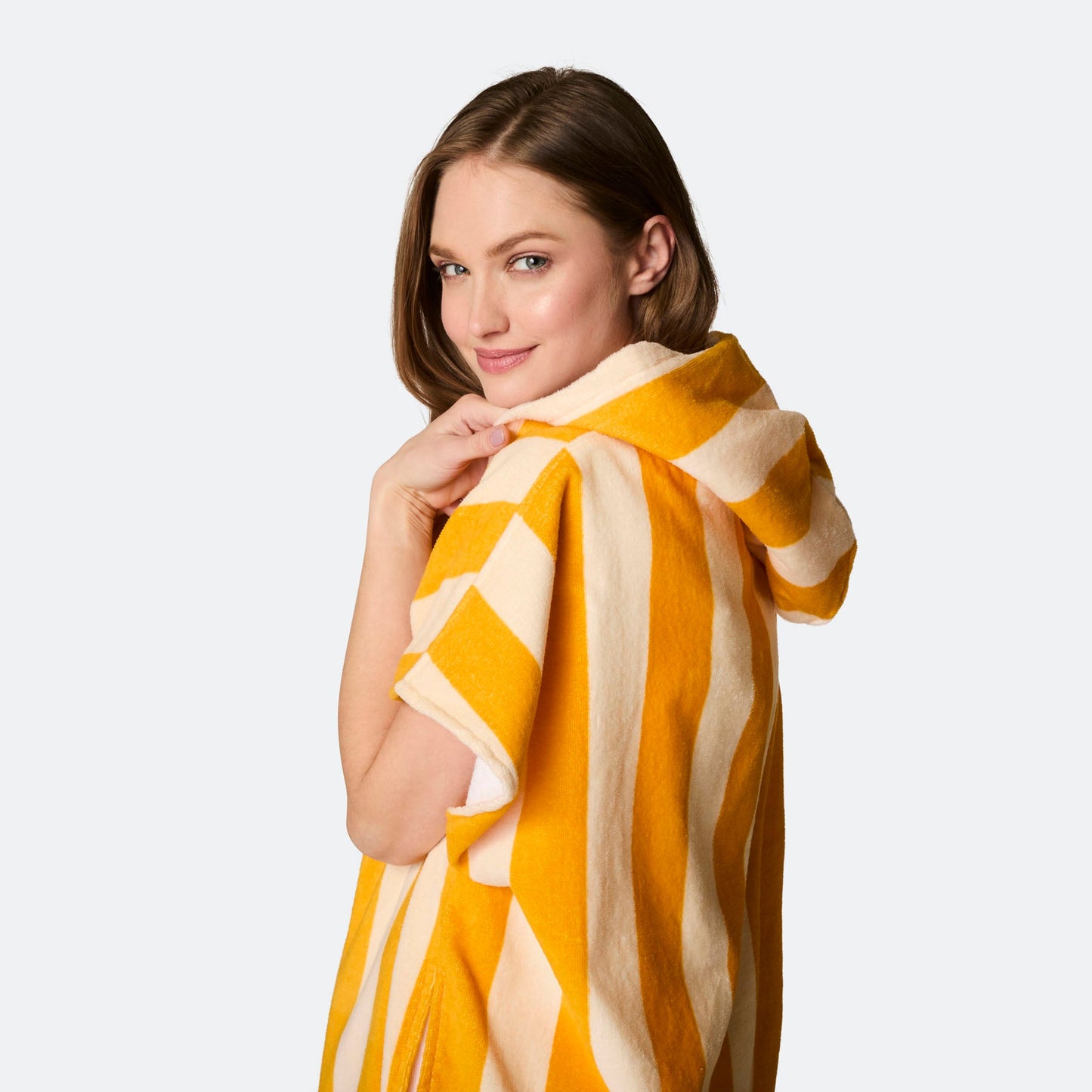 Stripete Gul Badeponcho