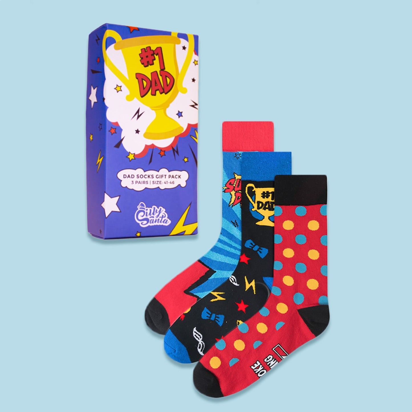 #1 Dad-sokker Gaveeske (3-pack)