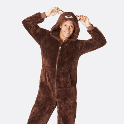 Brun Teddy Onesie Herre