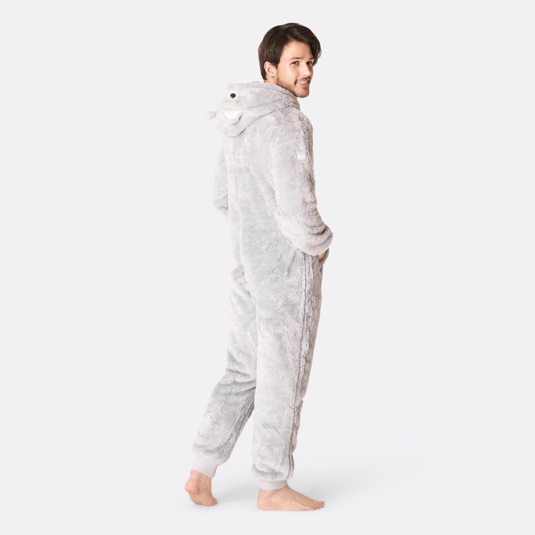 Grå Teddy Onesie Herre