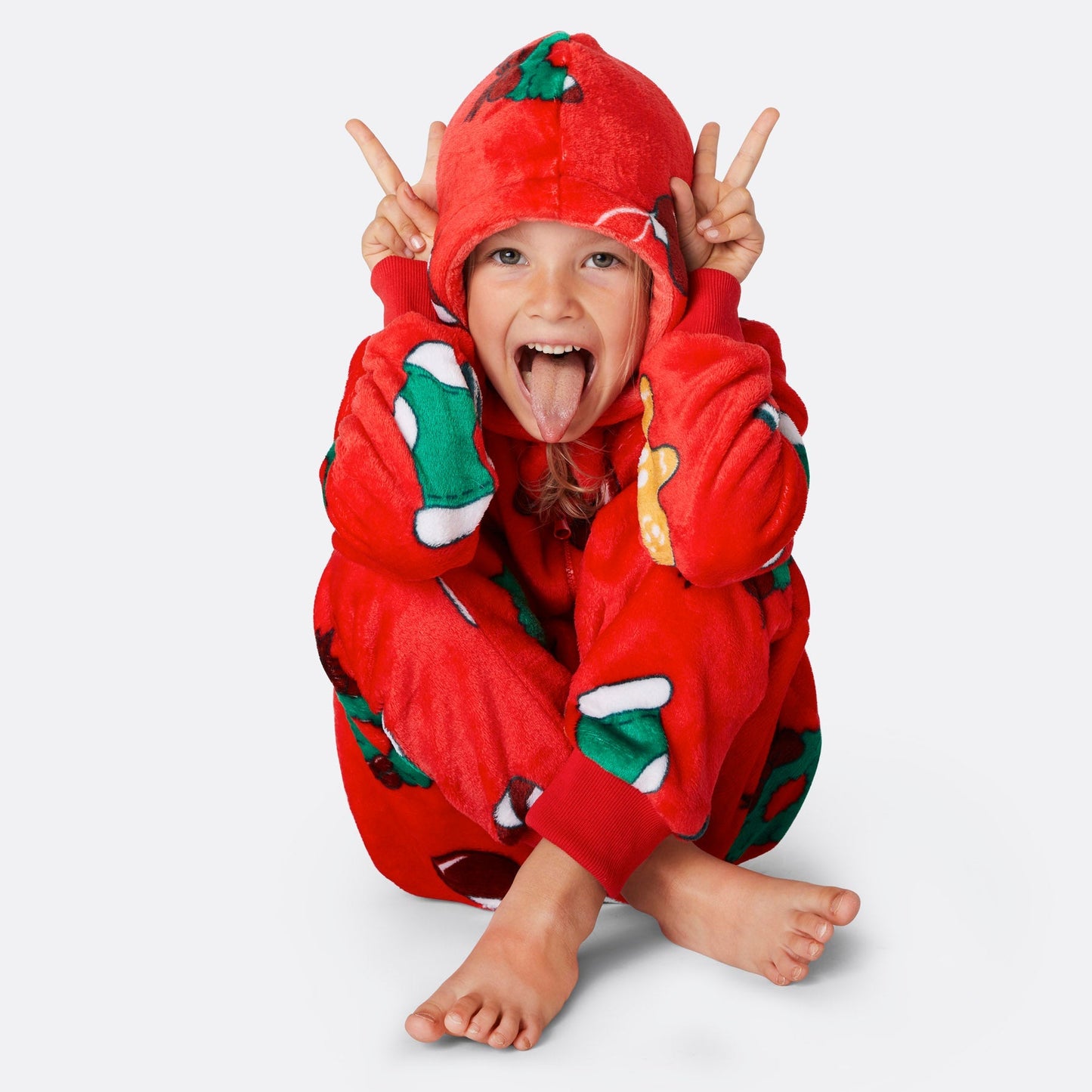 Hohoho Rød Onesie Barn