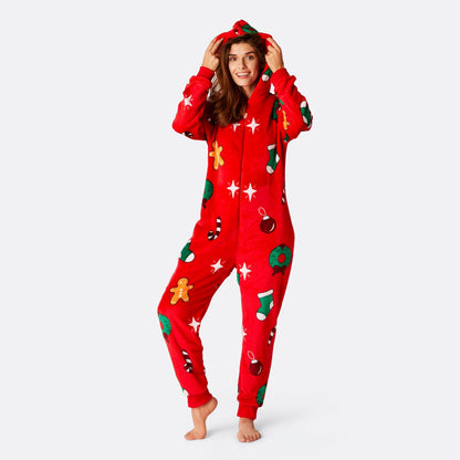 Hohoho Rød Onesie Dame