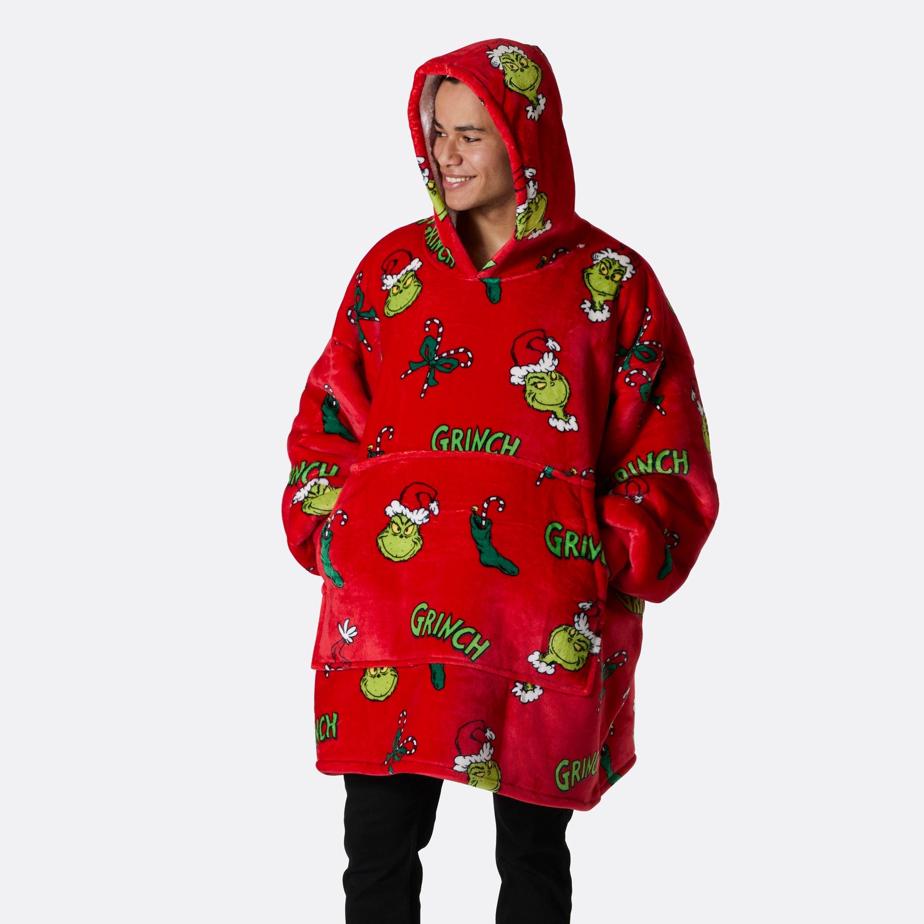 Grinchen Rød HappyHoodie