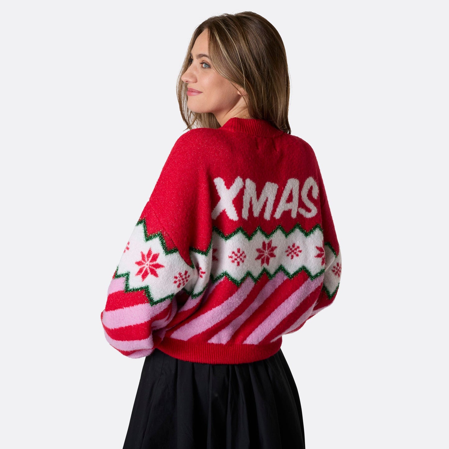 Merry Xmas Oversized Julegenser Dame