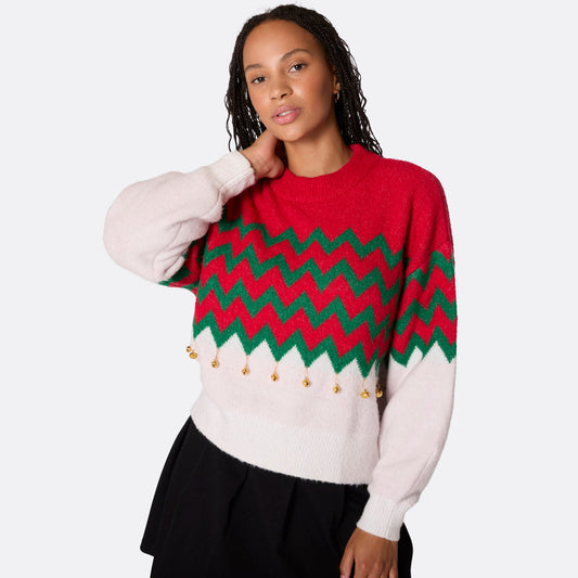 Jingle Bells Oversized Julegenser Dame