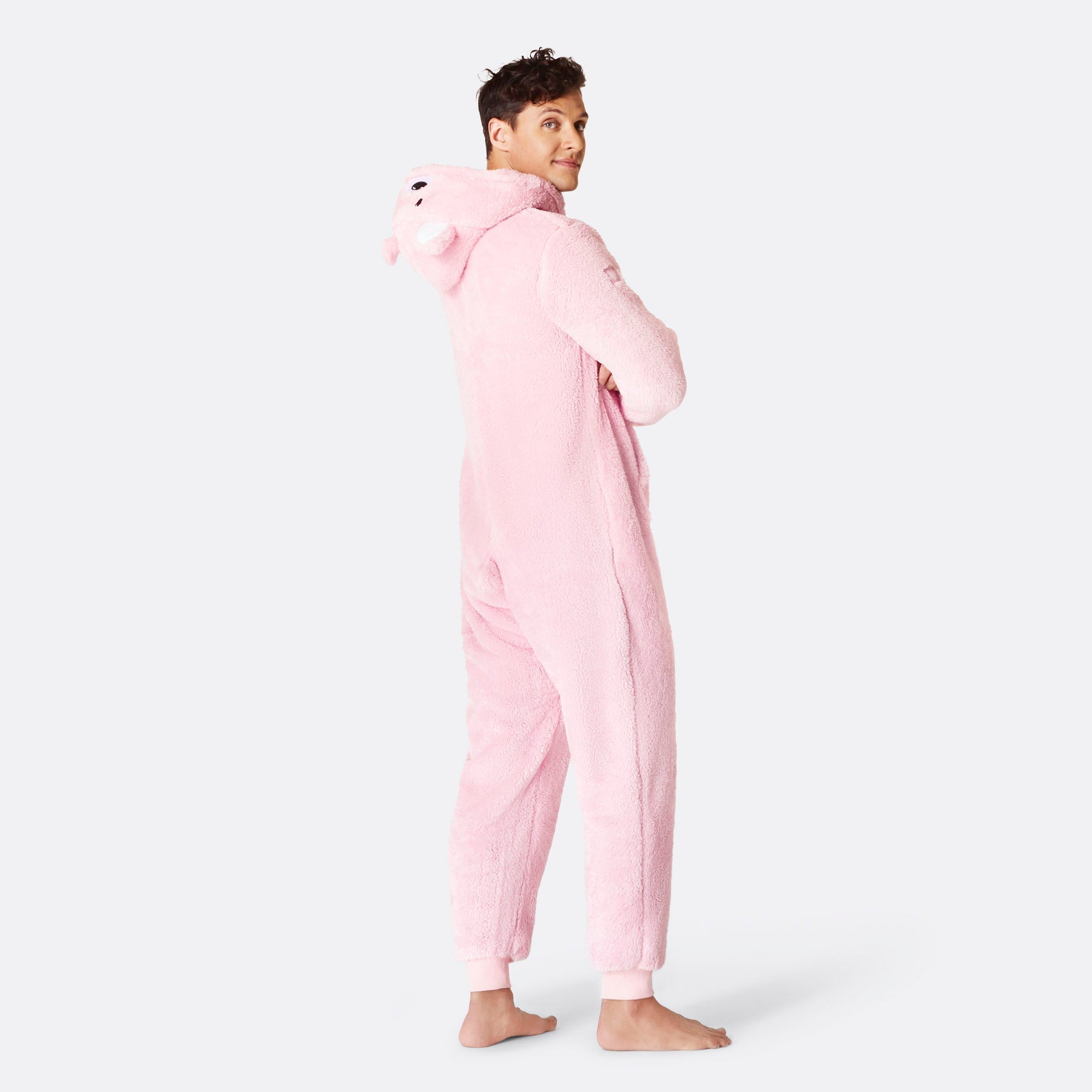 Rosa Teddy Onesie Herre