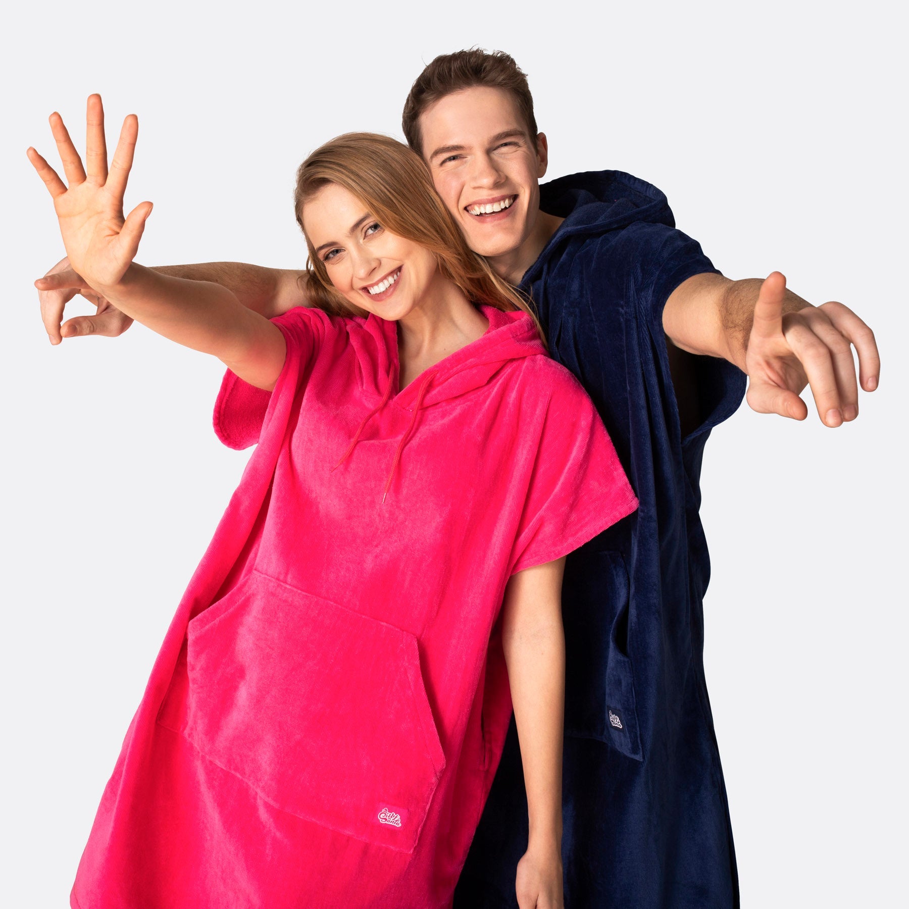 Marineblå Badeponcho