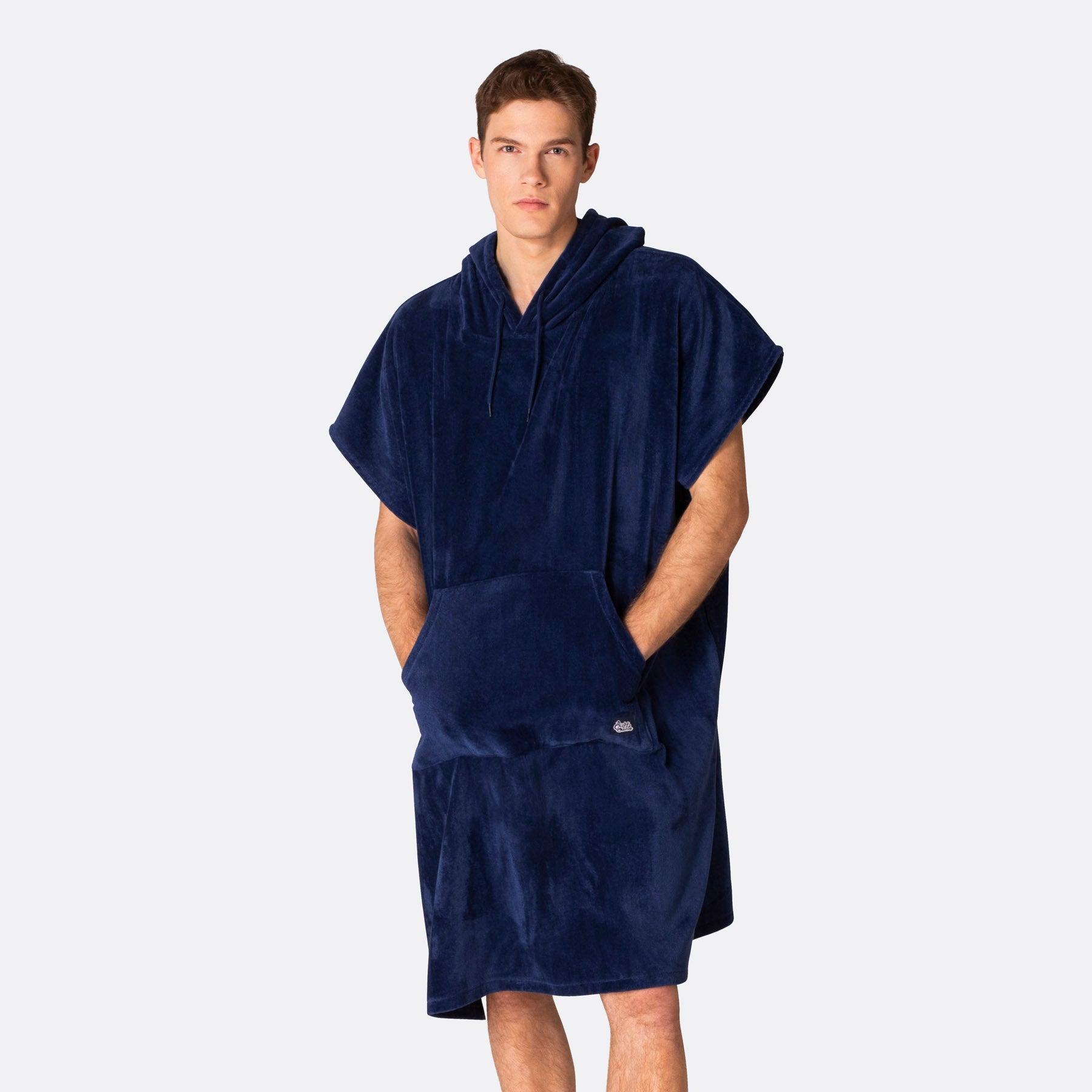 Marineblå Badeponcho