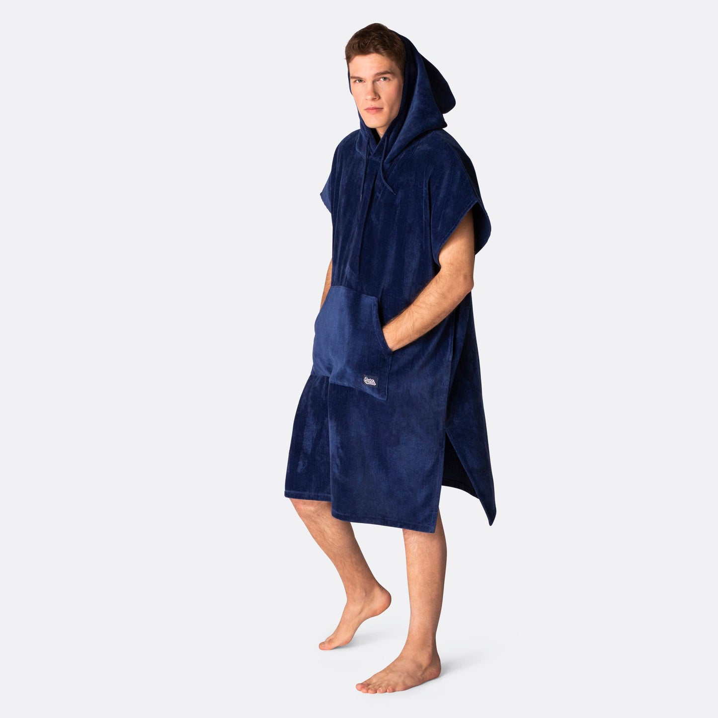 Marineblå Badeponcho