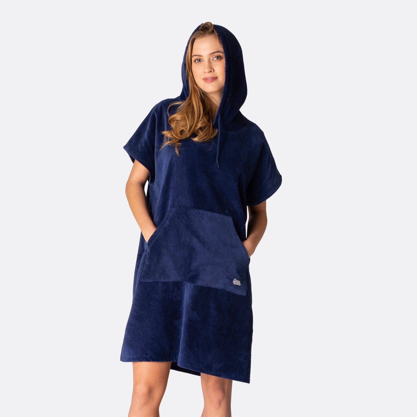 Marineblå Badeponcho