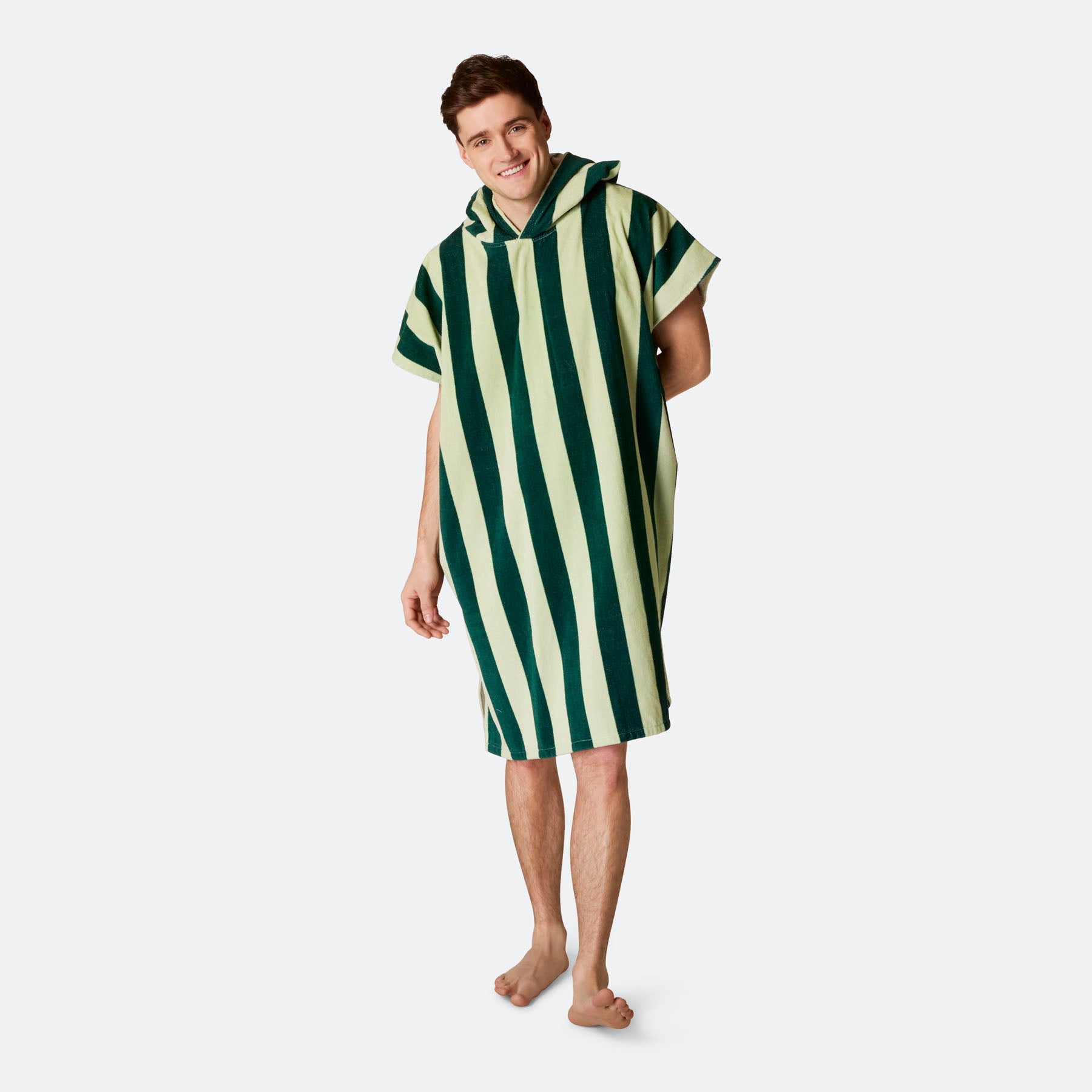 Stripete Grønn Badeponcho