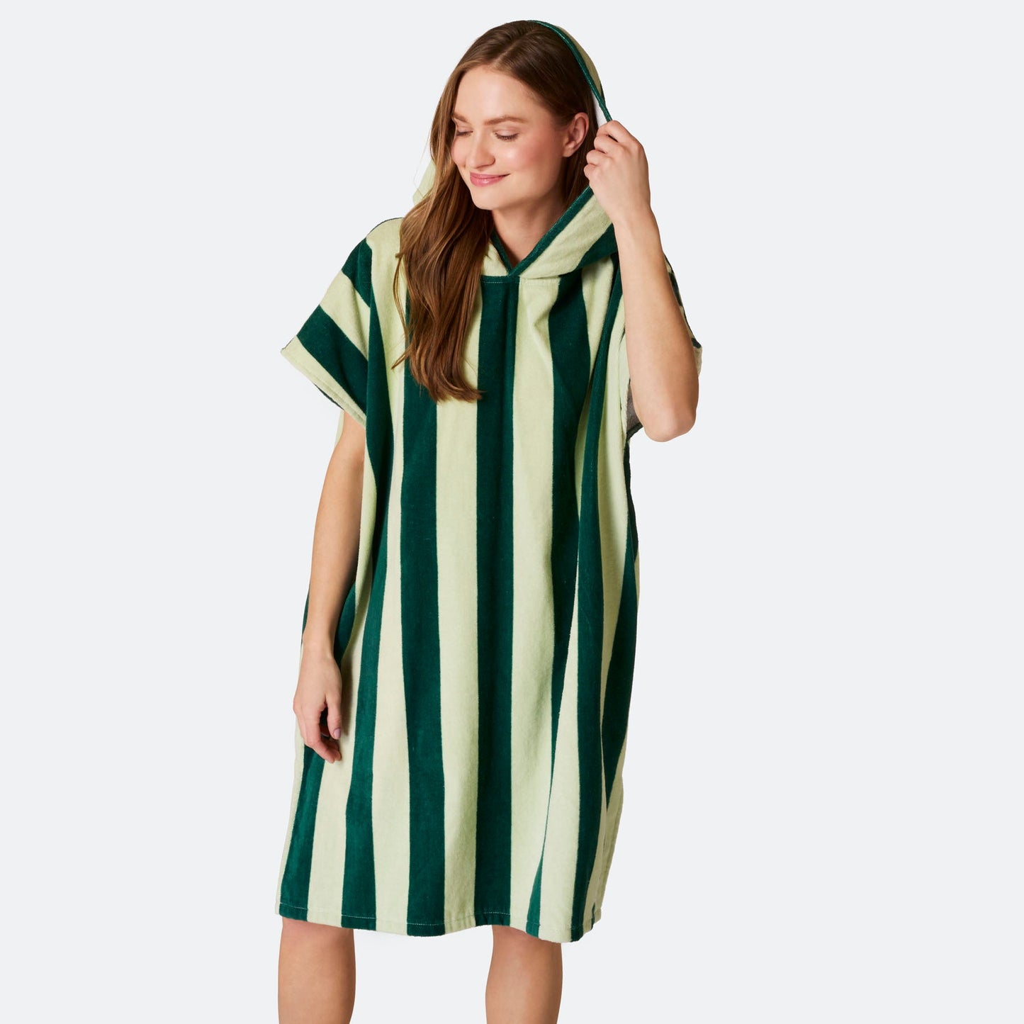 Stripete Grønn Badeponcho