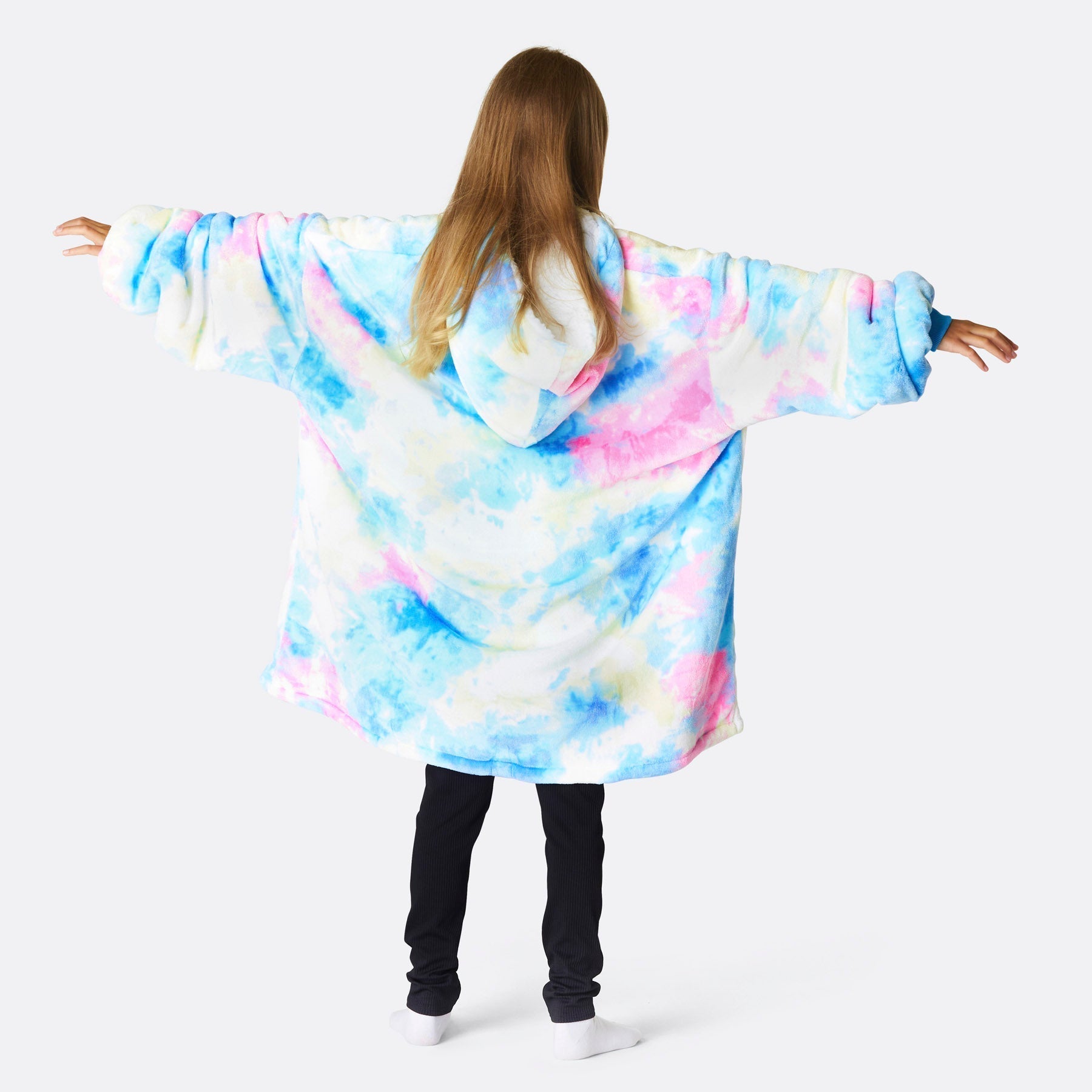 Tie Dye Blå HappyHoodie Barn