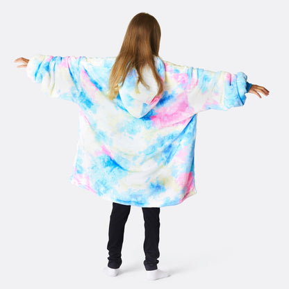 Tie Dye Blå HappyHoodie Barn