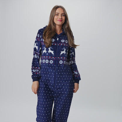 Blå Juleonesie Dame